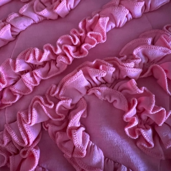 LEMON LOVES LAYETTE - BABY GIRL PINK RUFFLED ONSIE SIZE 3-6 MONTHS - Picture 5 of 5